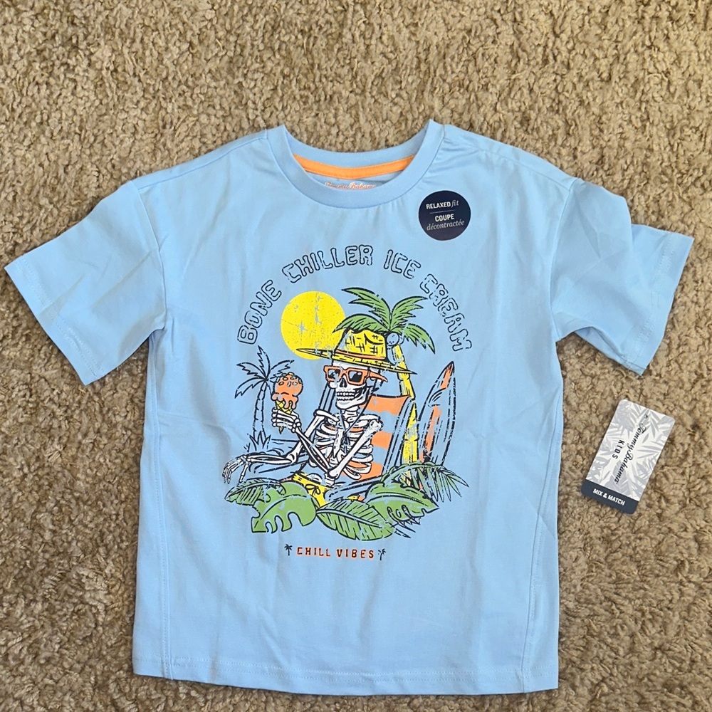 NWT Tommy Bahama Light Blue Short Sleeve Shirt (5/6)